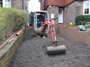 Beginning Stages of a Driveway in London